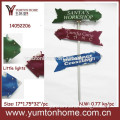 Yumton metal lighted post garden stake